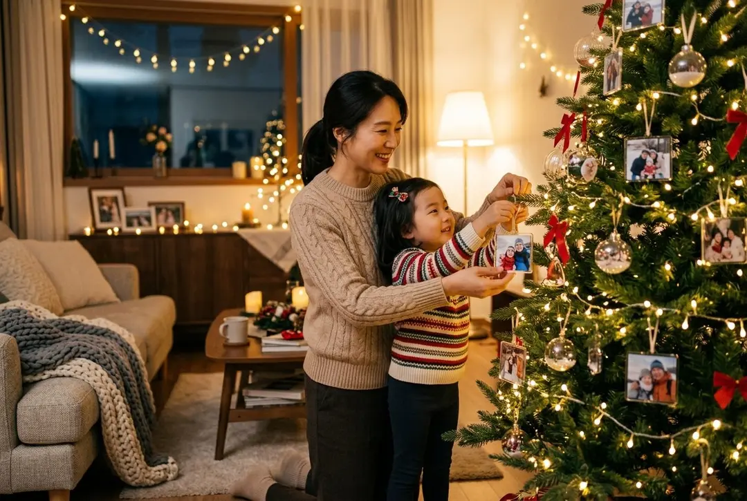 크리스마스 포토 오너먼트 만들기