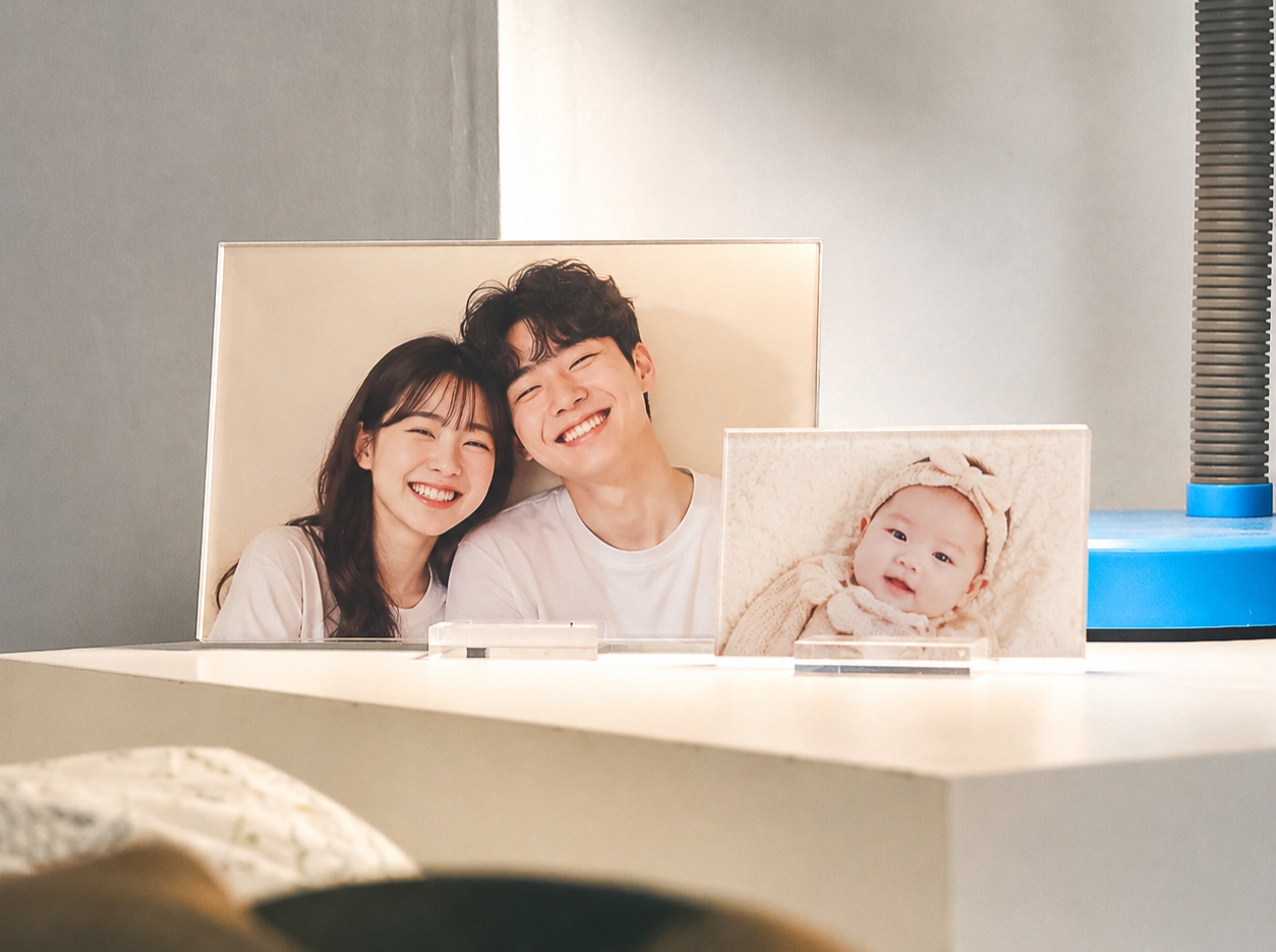 여름휴가 가족 사진 아크릴 스탠드 가이드
